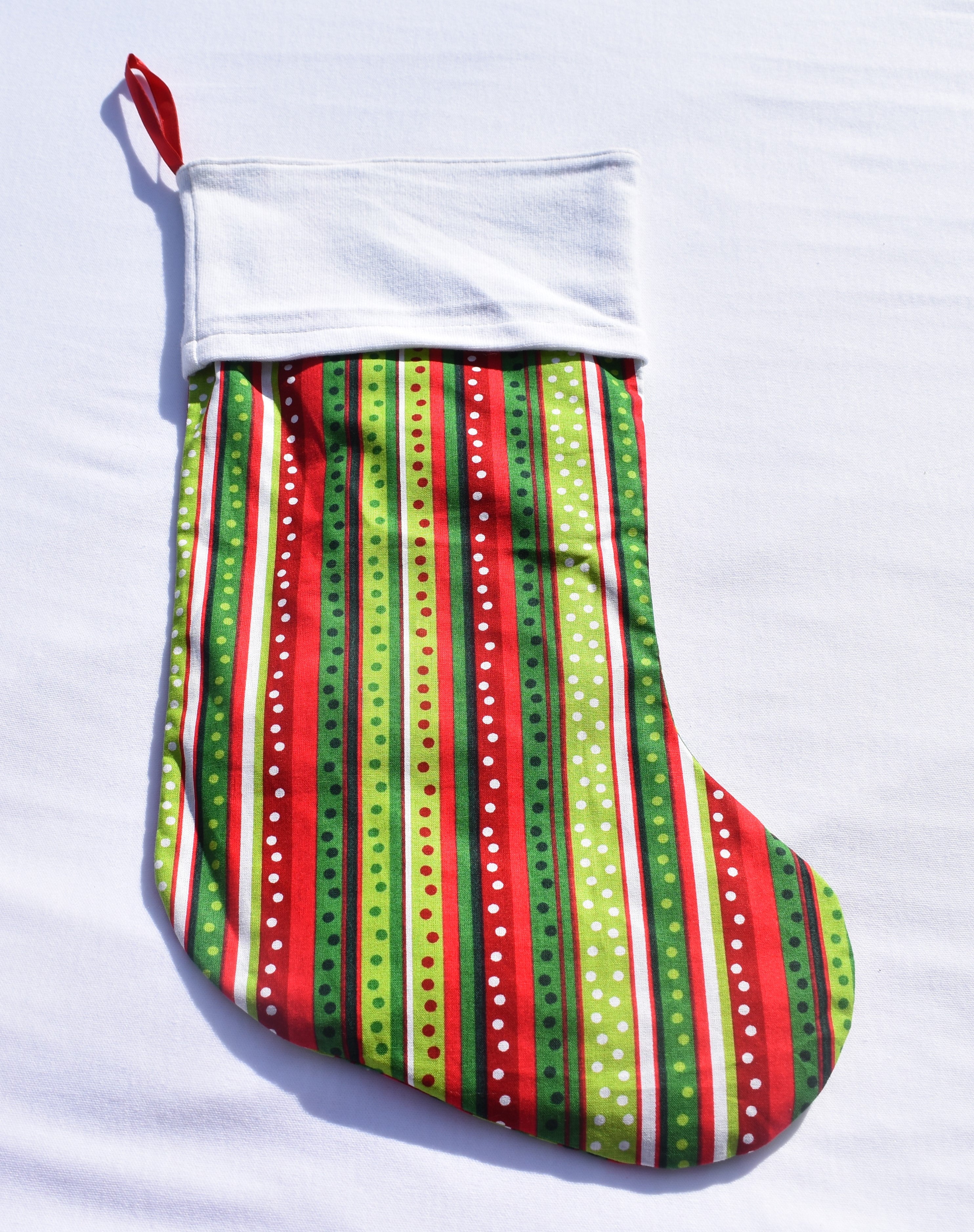 Christmas stocking - Embroidered presents.